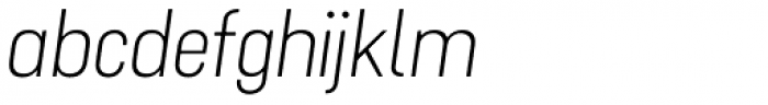 Cervino Light Expanded Italic Font LOWERCASE
