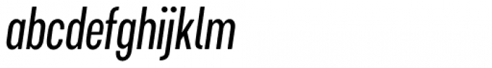 Cervino Medium Condensed Italic Font LOWERCASE
