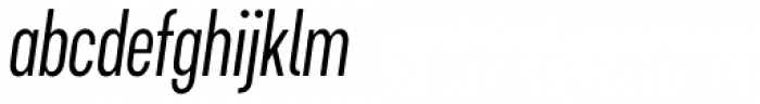 Cervino Regular Condensed Italic Font LOWERCASE