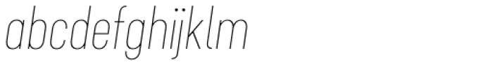 Cervino Thin Neue Italic Font LOWERCASE
