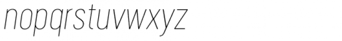 Cervino Thin Neue Italic Font LOWERCASE
