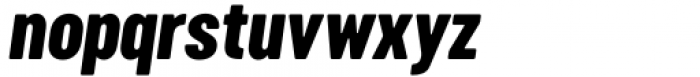 Cervo Neue Condensed Bold Italic Font LOWERCASE