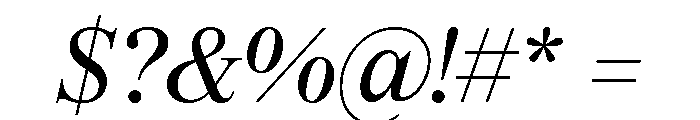 CedratDisplay Italic Font OTHER CHARS