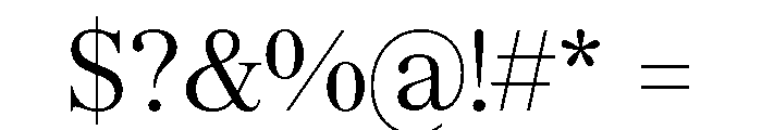 CedratDisplay Light Font OTHER CHARS