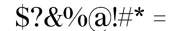 CedratDisplay Regular Font OTHER CHARS