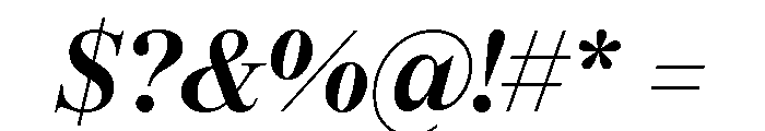 CedratDisplay SemiboldItalic Font OTHER CHARS