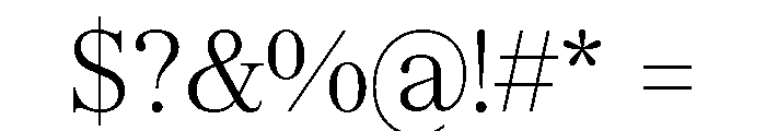 CedratDisplay Thin Font OTHER CHARS