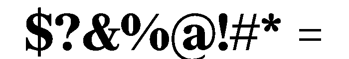 CedratStandard Bold Font OTHER CHARS