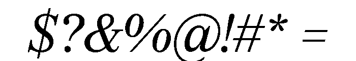 CedratStandard Italic Font OTHER CHARS