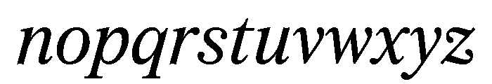 CedratStandard Italic Font LOWERCASE