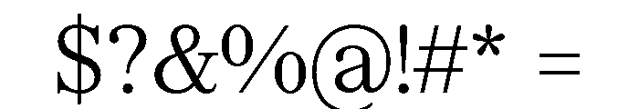 CedratStandard Light Font OTHER CHARS