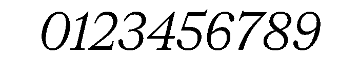 CedratStandard LightItalic Font OTHER CHARS