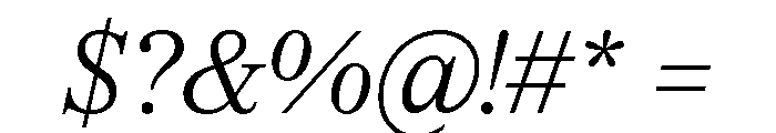 CedratStandard LightItalic Font OTHER CHARS