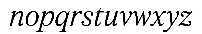 CedratStandard LightItalic Font LOWERCASE