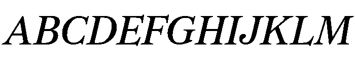 CedratStandard MediumItalic Font UPPERCASE