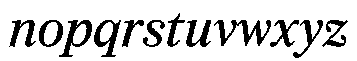 CedratStandard MediumItalic Font LOWERCASE