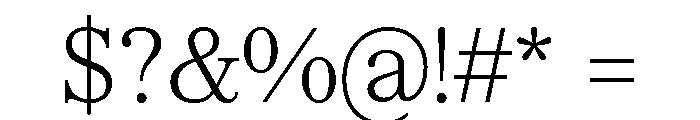 CedratStandard Thin Font OTHER CHARS