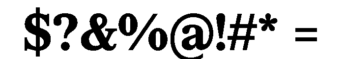 CedratText Bold Font OTHER CHARS