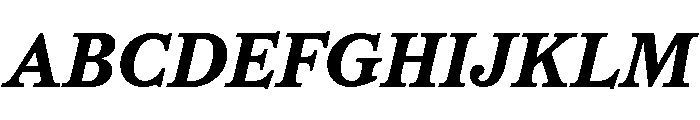 CedratText BoldItalic Font UPPERCASE