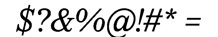 CedratText Italic Font OTHER CHARS
