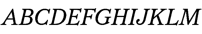 CedratText Italic Font UPPERCASE