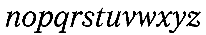 CedratText Italic Font LOWERCASE