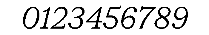 CedratText LightItalic Font OTHER CHARS