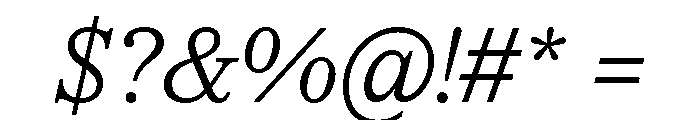 CedratText LightItalic Font OTHER CHARS
