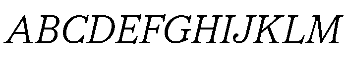 CedratText LightItalic Font UPPERCASE