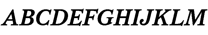 CedratText SemiboldItalic Font UPPERCASE
