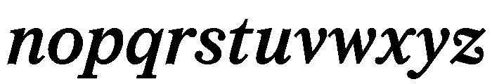 CedratText SemiboldItalic Font LOWERCASE