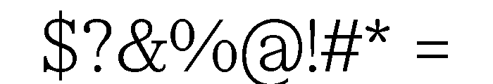 CedratText Thin Font OTHER CHARS