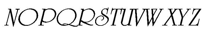 Celtic RegularItalic Font UPPERCASE