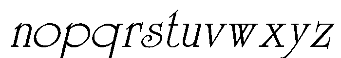 Celtic RegularItalic Font LOWERCASE