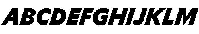 Ceno BlackItalic Instance Font UPPERCASE