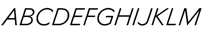 Ceno ExtralightItalic Instance 5e55bd00 Font UPPERCASE