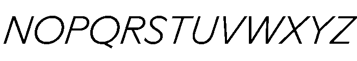 Ceno ExtralightItalic Instance Font UPPERCASE