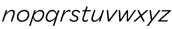 Ceno ExtralightItalic Instance Font LOWERCASE
