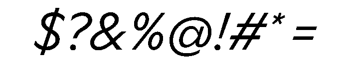 Ceno LightItalic Instance Font OTHER CHARS
