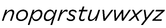 Ceno LightItalic Instance Font LOWERCASE