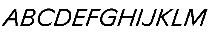 Ceno RegularItalic Instance Font UPPERCASE