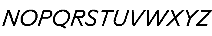 Ceno RegularItalic Instance Font UPPERCASE