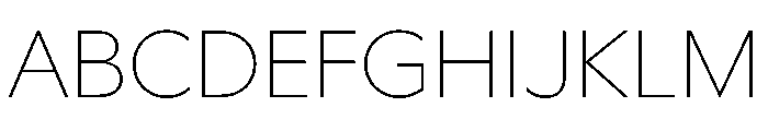 Ceno Thin Instance Font UPPERCASE