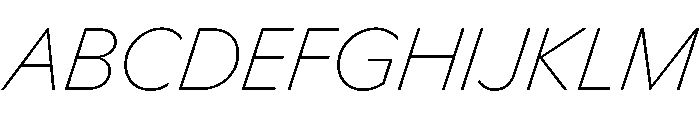 Ceno ThinItalic Instance 39077067 Font UPPERCASE