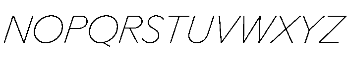 Ceno ThinItalic Instance 39077067 Font UPPERCASE