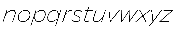 Ceno ThinItalic Instance 39077067 Font LOWERCASE