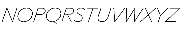 Ceno ThinItalic Instance Font UPPERCASE