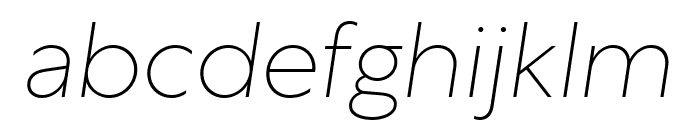 Centra No1 Thin Italic Font LOWERCASE