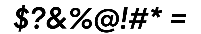 Centra No2 Medium Italic Font OTHER CHARS