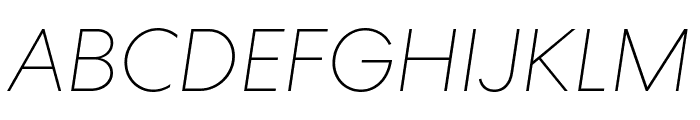 Centra No2 Thin Italic Font UPPERCASE